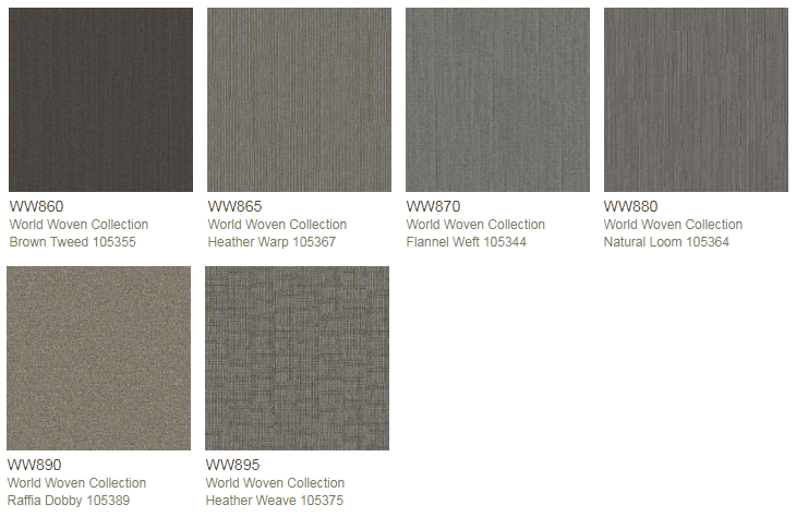 Bộ sưu tập World Woven Collection gồm 4 màu